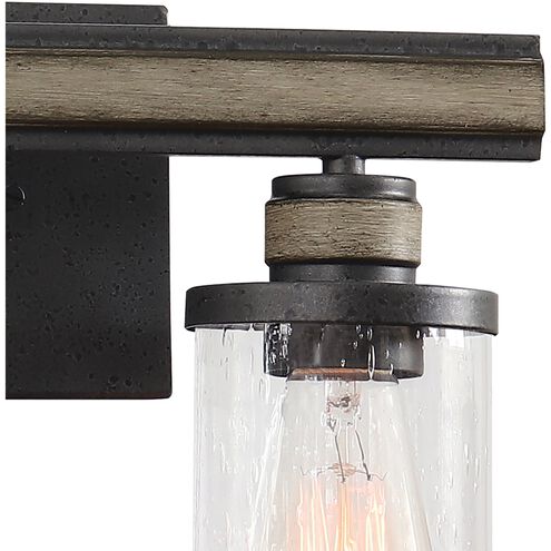 Beaufort 2 Light 14 inch Anvil Iron with Distressed Antiqued Gray Vanity Light Wall Light