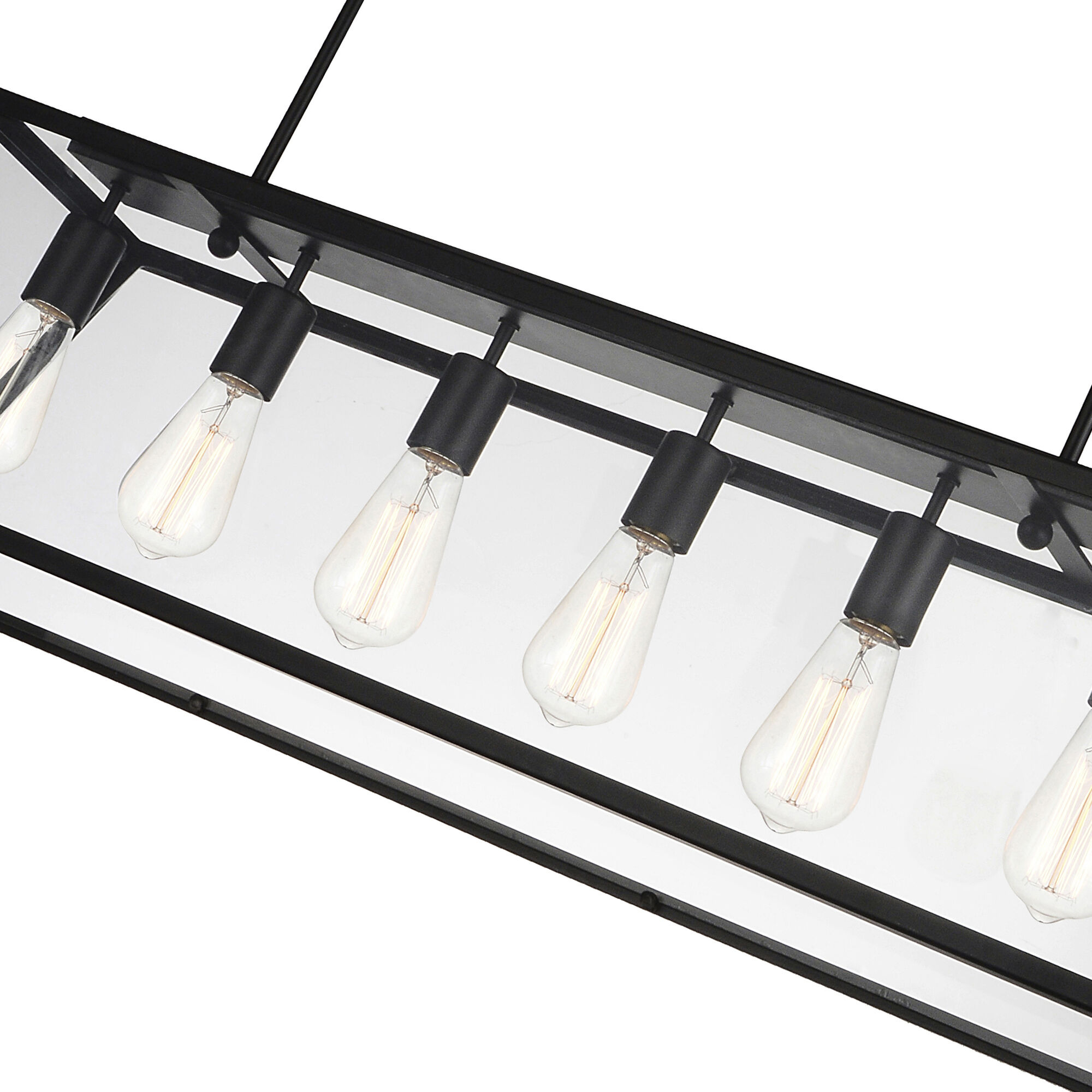 Alyson 6 Light 42 inch Black Island/Pool Table Light Ceiling Light