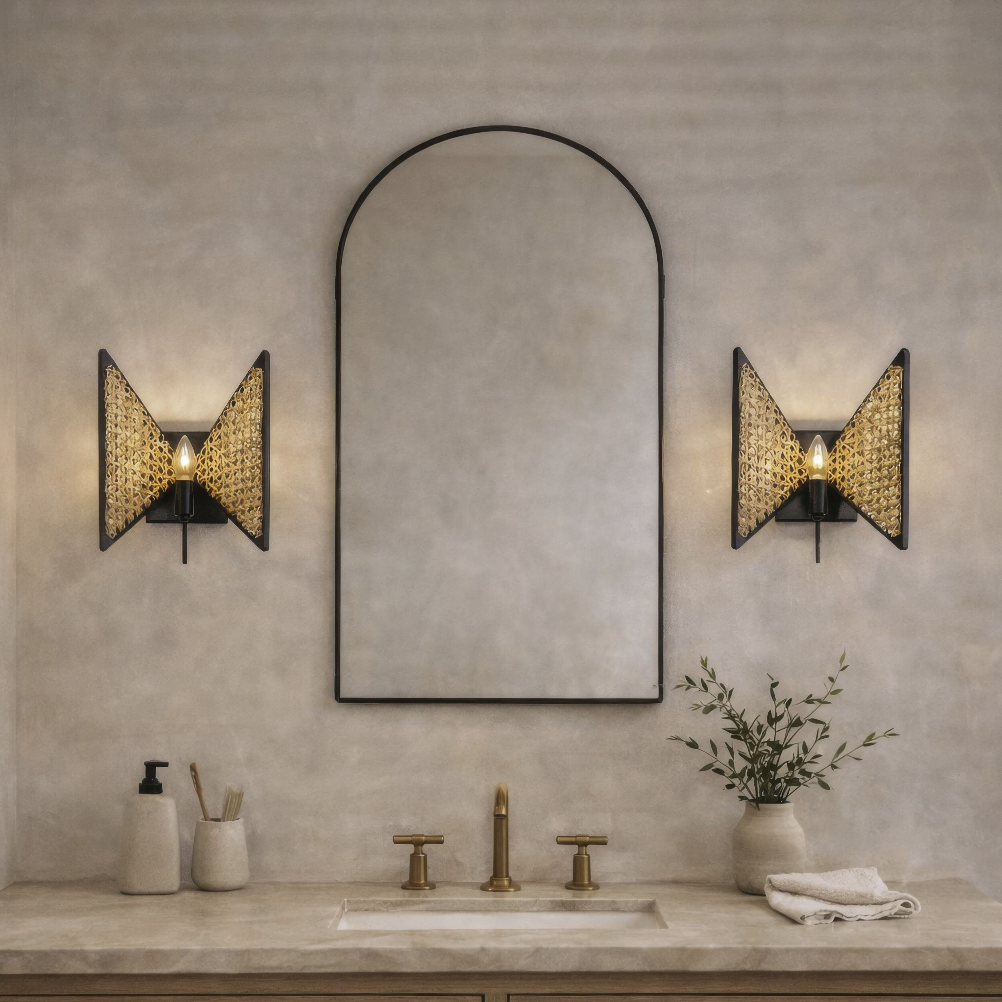 Machina 1 Light 10.75 inch Matte Black with Sulihiya Wall Sconce Wall Light, Smithsonian Collaboration