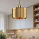 Alora Mood Plisse Pendant Ceiling Light in Aged Gold