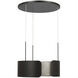 Anne-Marie Barton Armise LED 27.5 inch Matte Carbon Drum Chandelier Ceiling Light