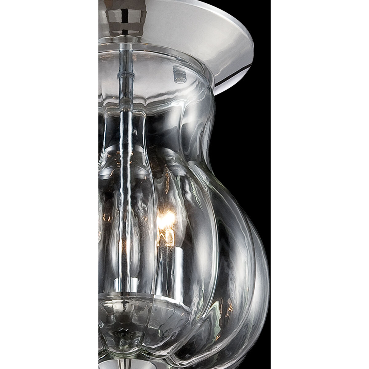 Dupont 3 Light 9 inch Chrome Flush Mount Ceiling Light