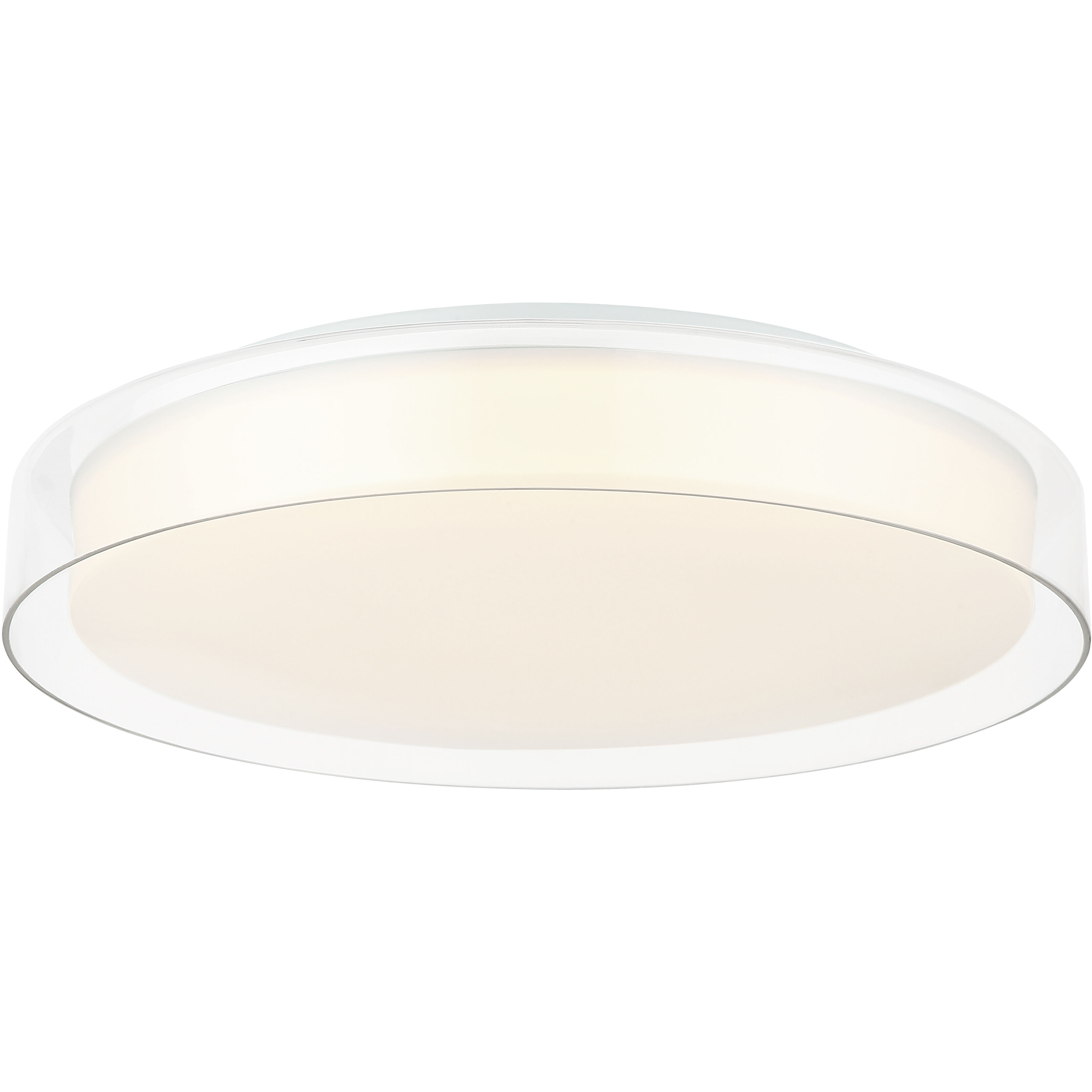 Callum LED 17.88 inch White and Clear Flush Mount Ceiling Light