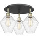Cindyrella 3 Light 19.75 inch Black Antique Brass Flush Mount Ceiling Light in Seedy