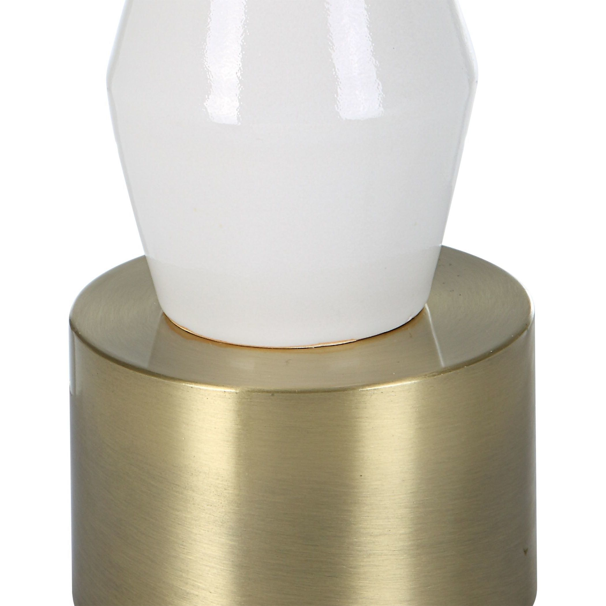 Architect 29.25 inch 150 watt Ivory Gloss Glaze and Antique Brushed Brass Table Lamp Portable Light