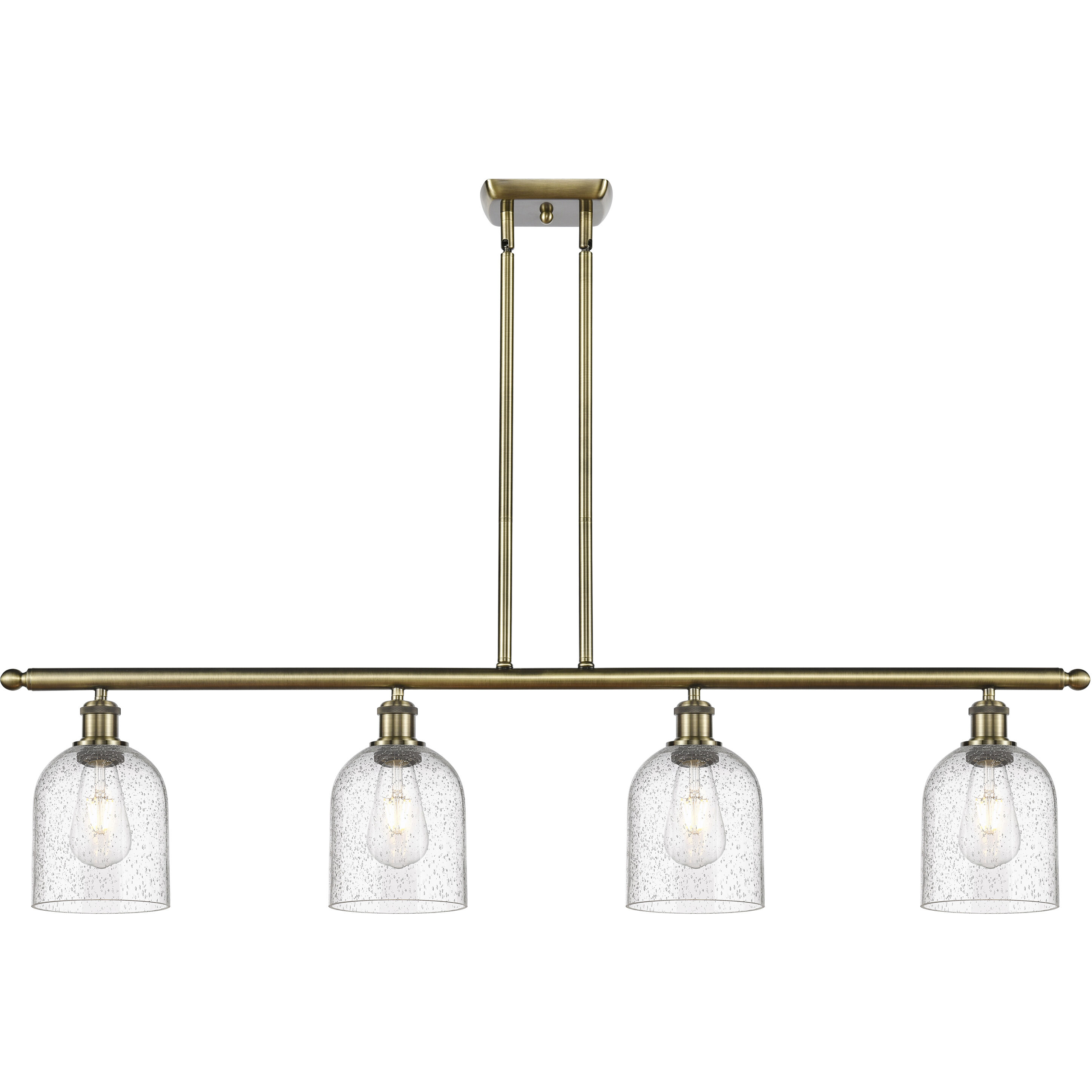 Ballston Bella 4 Light 48 inch Antique Brass Stem Hung Island Light Ceiling Light