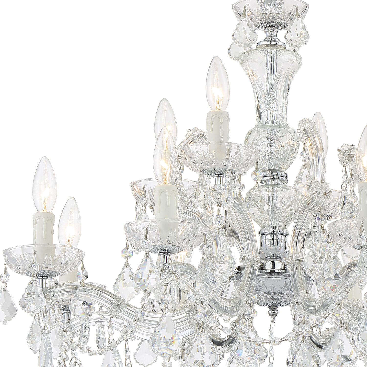 Maria Theresa 12 Light 29 inch Polished Chrome Chandelier Ceiling Light in Clear Hand Cut