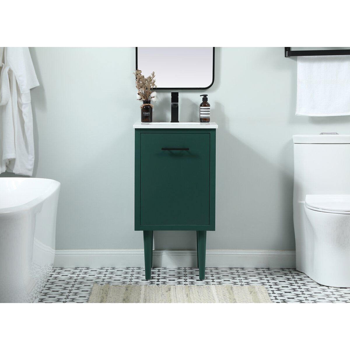 Cyrus 19 X 18 X 33.5 inch Green Vanity Sink Set