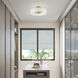 Venlo 4 Light 14 inch Satin Brass with Shiny White Accents Semi-Flush Ceiling Light