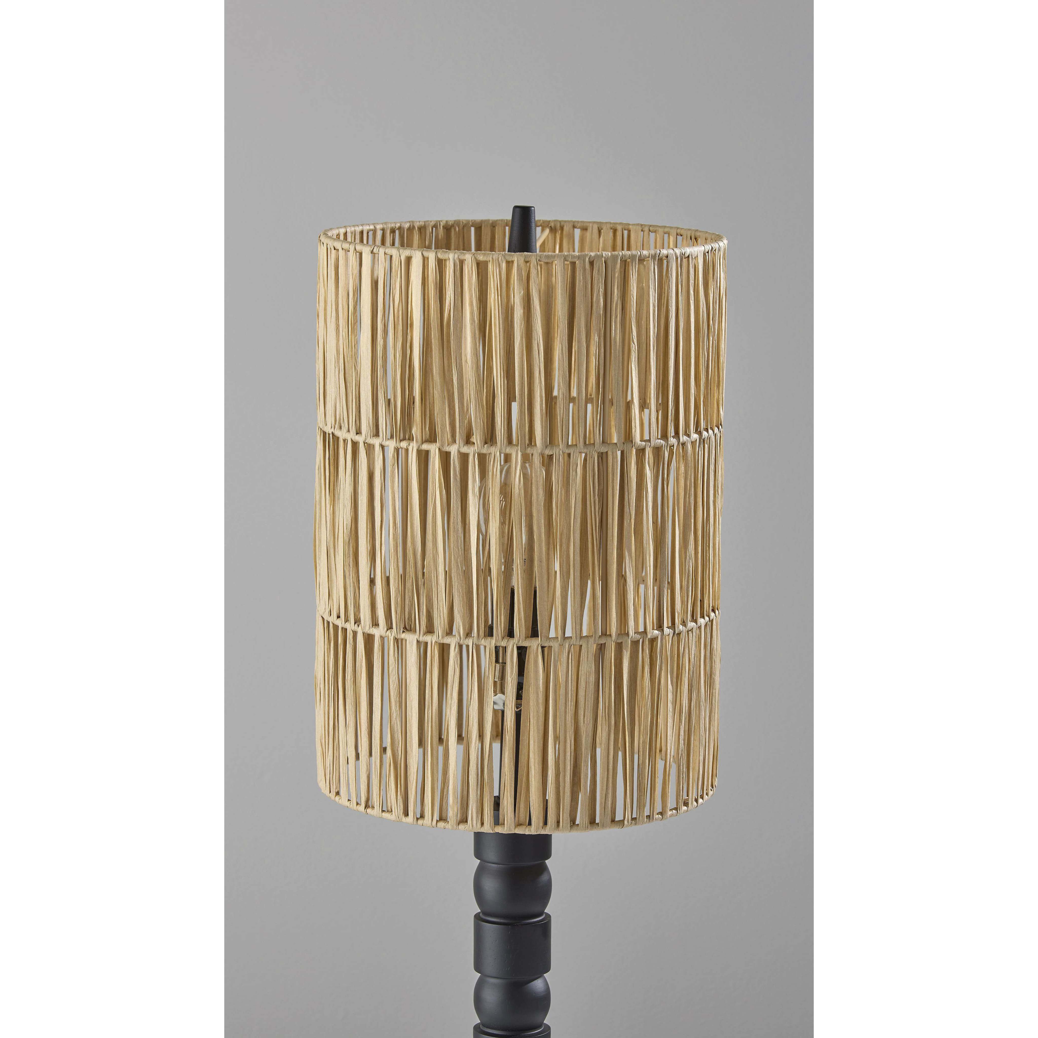 Norfolk 30 inch 40.00 watt Black Wood Table Lamp Portable Light