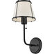 Clarke 1 Light 7.25 inch Black Sconce Wall Light