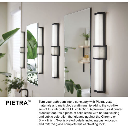 Pietra LED 31 inch Chrome Vanity Light Wall Light, Vertical