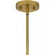 Jansen 1 Light 12 inch Brushed Gold Pendant Ceiling Light