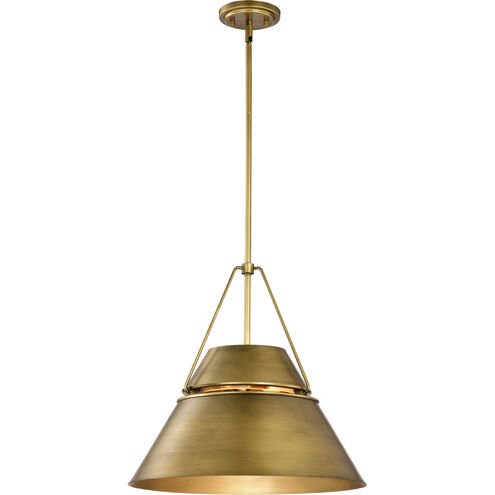 Adina 3 Light 18 inch Natural Brass Pendant Ceiling Light