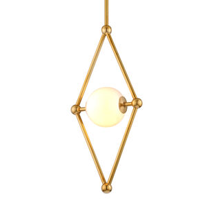 Bickley 1 Light 12 inch Vintage Brass Pendant Ceiling Light