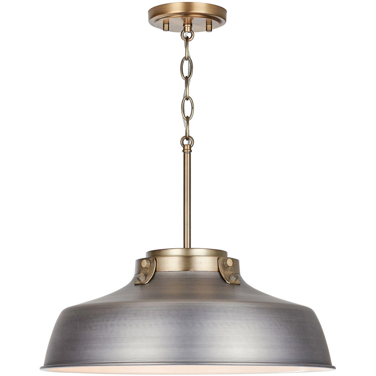Oakwood 1 Light 18 inch Antique Nickel Pendant Ceiling Light