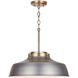 Oakwood 1 Light 18 inch Antique Nickel Pendant Ceiling Light