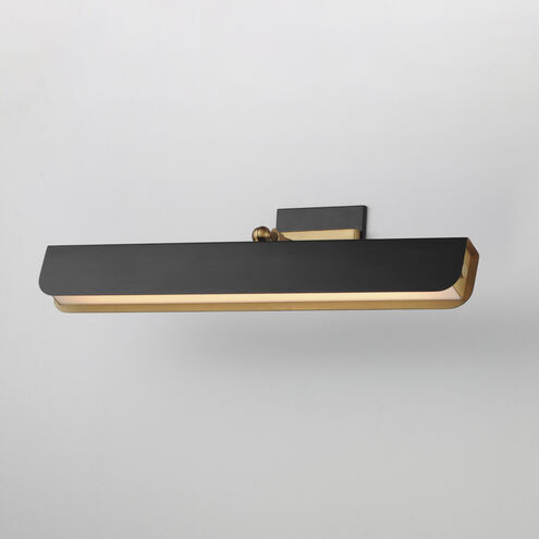 Miles LED 24 inch Black and Natural Aged Brass Wall Sconce Wall Light
