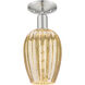 Downtown Urban Preston 1 Light 6.25 inch Brushed Satin Nickel Semi-Flush Mount Ceiling Light in Mercury