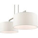 Meridian 2 Light 35 inch Brushed Nickel Linear Chandelier Ceiling Light