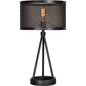 Livingstone 27 inch 100.00 watt Black Table Lamp Portable Light 