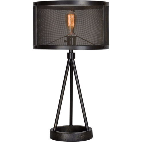 Livingstone 27 inch 100 watt Black Table Lamp Portable Light