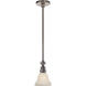 Chapman & Myers Boston 1 Light 5.75 inch Antique Nickel Pendant Ceiling Light in White Glass Desk Shade
