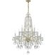 Traditional Crystal 10 Light 32 inch Polished Brass Chandelier Ceiling Light in Clear Spectra