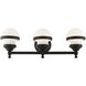Oldwick 3 Light 24 inch Black Vanity Sconce Wall Light