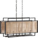 Boswell 5 Light 36 inch Natural/Black Chandelier Ceiling Light