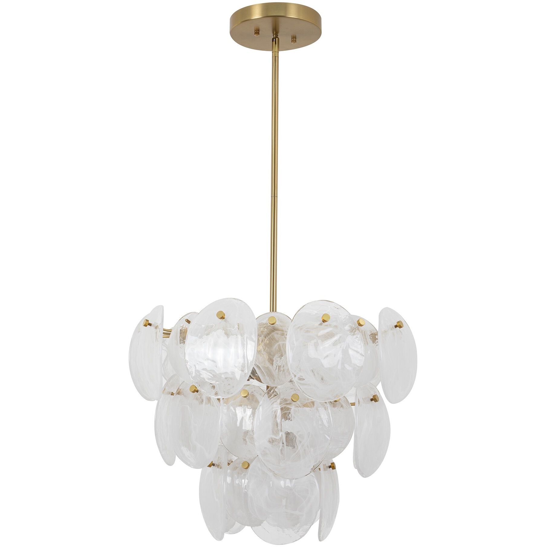 Lily 8 Light 23.58 inch Brushed Brass Chandelier Ceiling Light