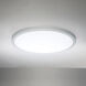 Geos LED 15 inch Titanium Flush Mount Ceiling Light in 3000K, dweLED