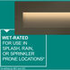 Taper 12v 2.50 watt Bronze Landscape Step Light, Horizontal
