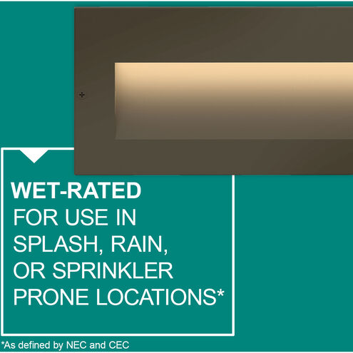 Taper 12v 2.50 watt Bronze Landscape Step Light, Horizontal