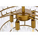 Mila 5 Light 20 inch Brass Flush Mount Ceiling Light