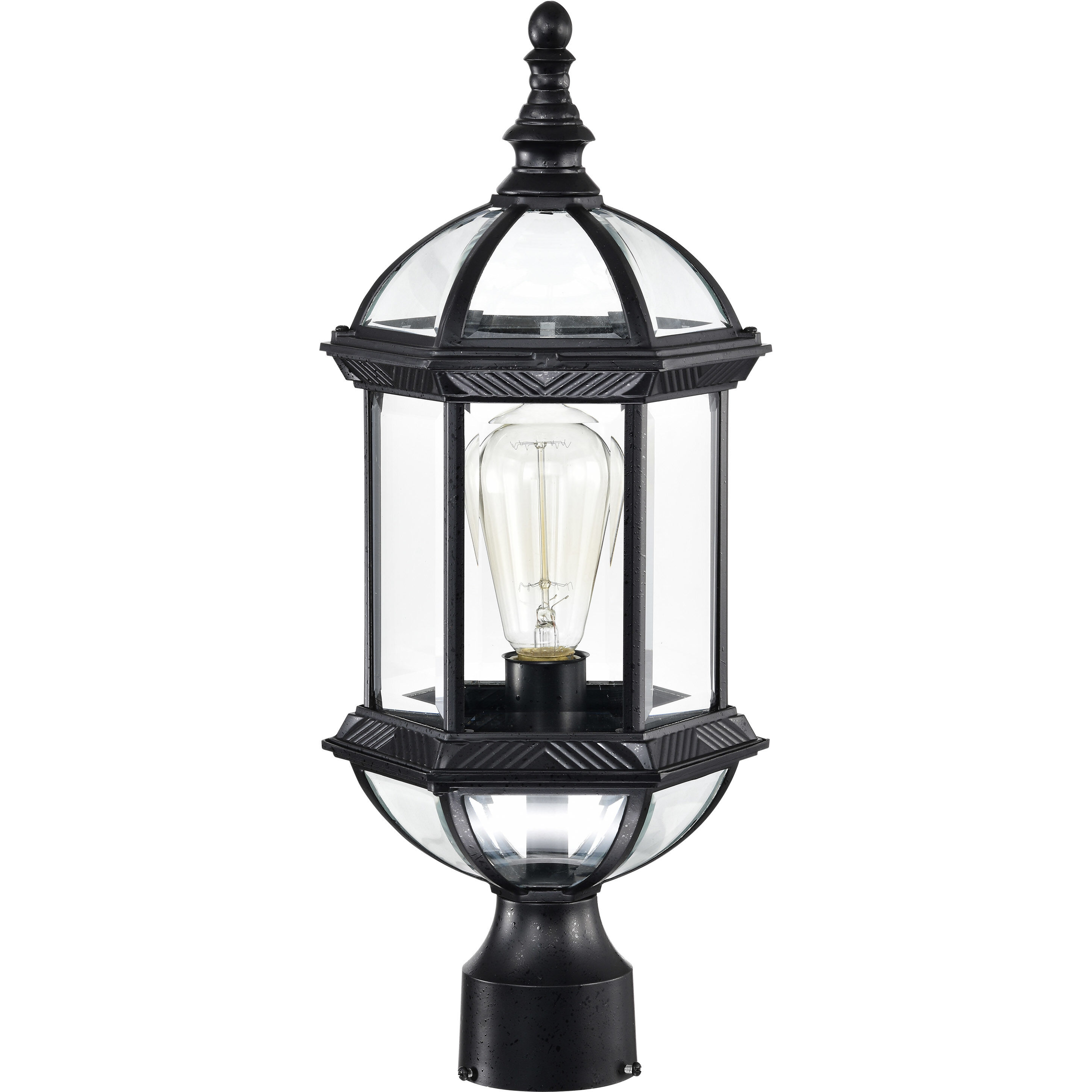 Boxwood 1 Light 19 inch Textured Black Outdoor Post Light