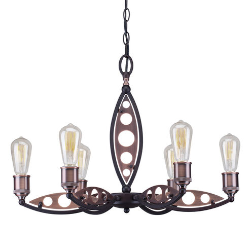 Signature 6 Light 24 inch Antique Bronze Chandelier Ceiling Light