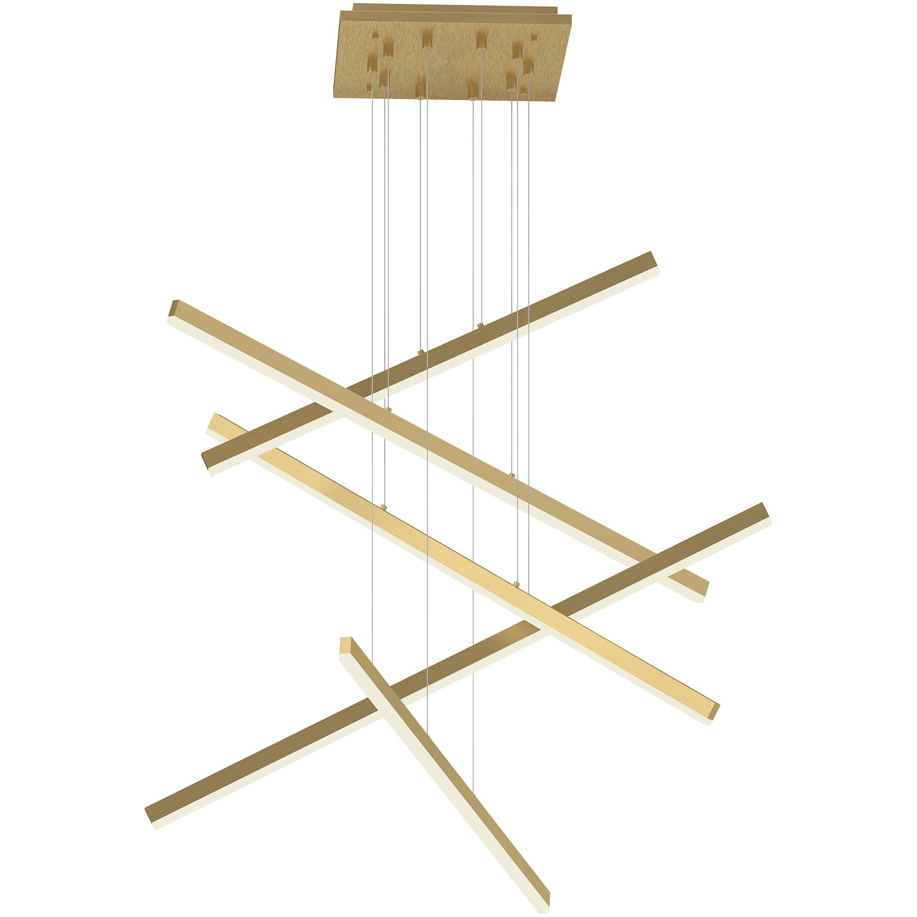 Vega LED 0.75 inch Brushed Gold Multi Pendant Ceiling Light