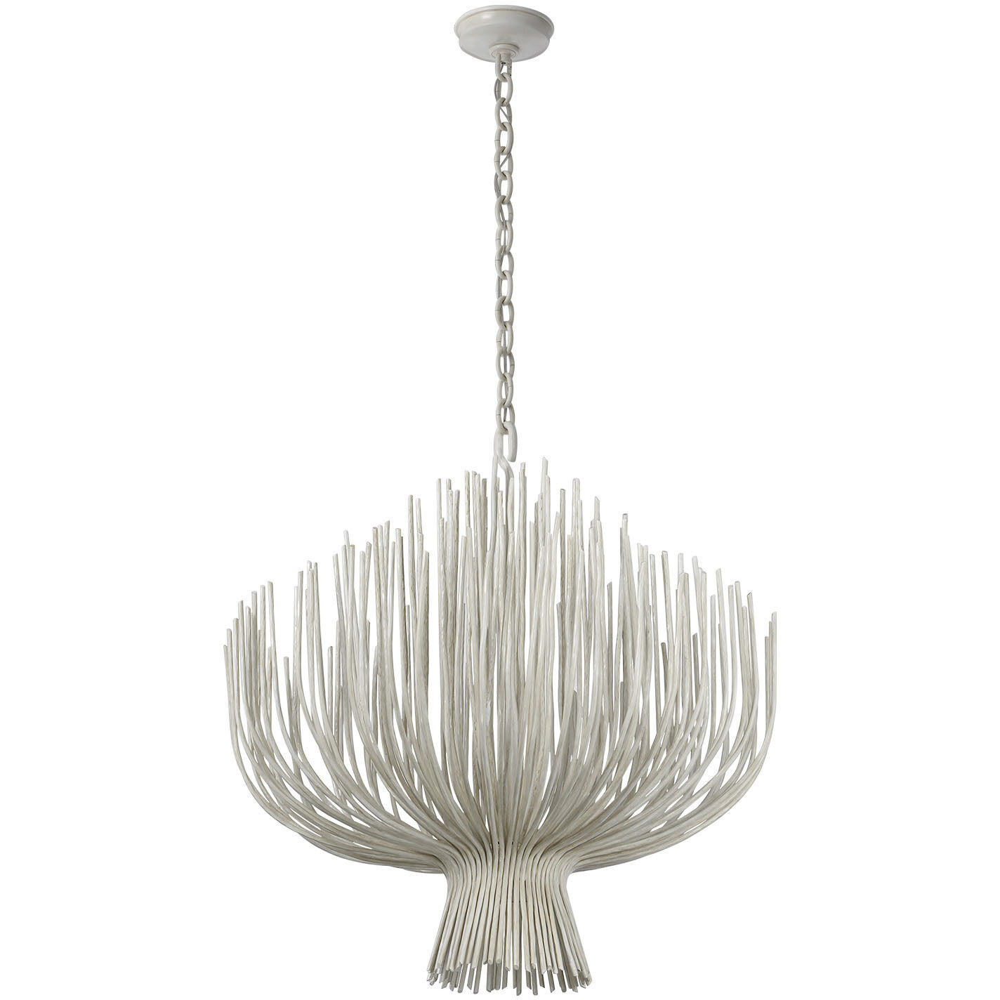 Chapman & Myers Astra LED 31.75 inch Waxed Plaster Sculpted Chandelier Ceiling Light