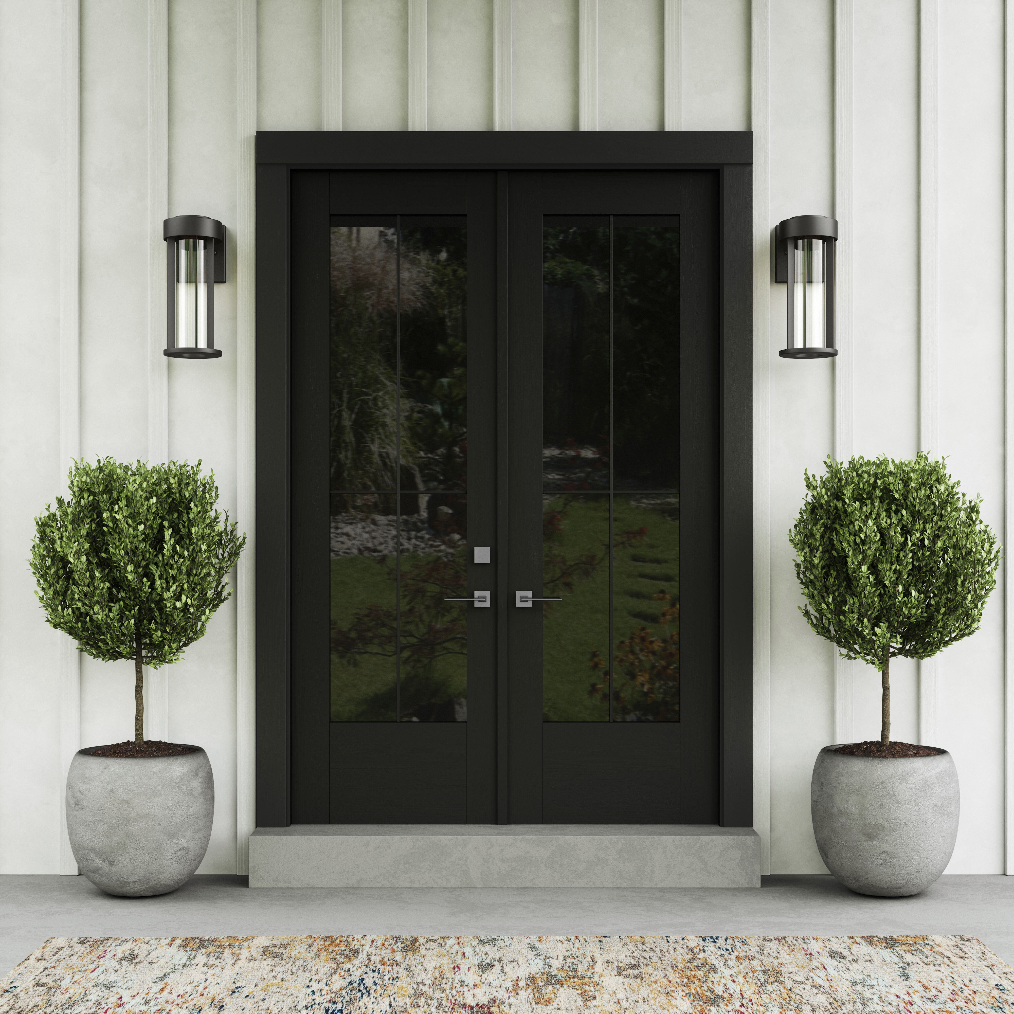 Brillis LED 16 inch Matte Black Outdoor Wall Sconce