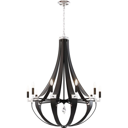 Crystal Empire 10 Light Grizzly Black Chandelier Ceiling Light in Radiance