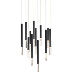Diaphane LED 27.5 inch Black Multi-Light Pendant Ceiling Light