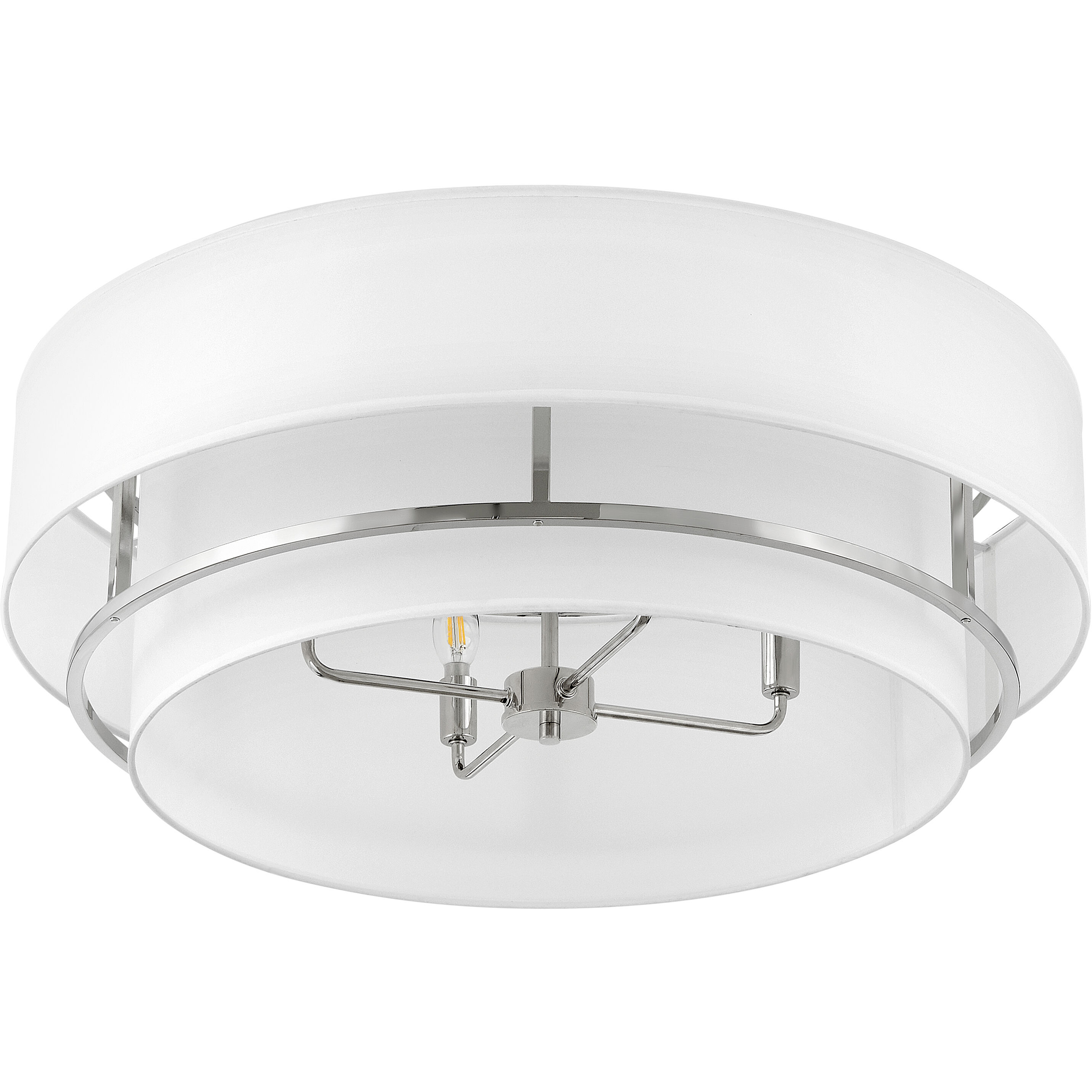 Graham 30 inch Polished Nickel Indoor Semi-Flush Mount Ceiling Light, Convertible