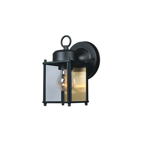 Basic Porch 1 Light 8 inch Black Outdoor Wall Lantern