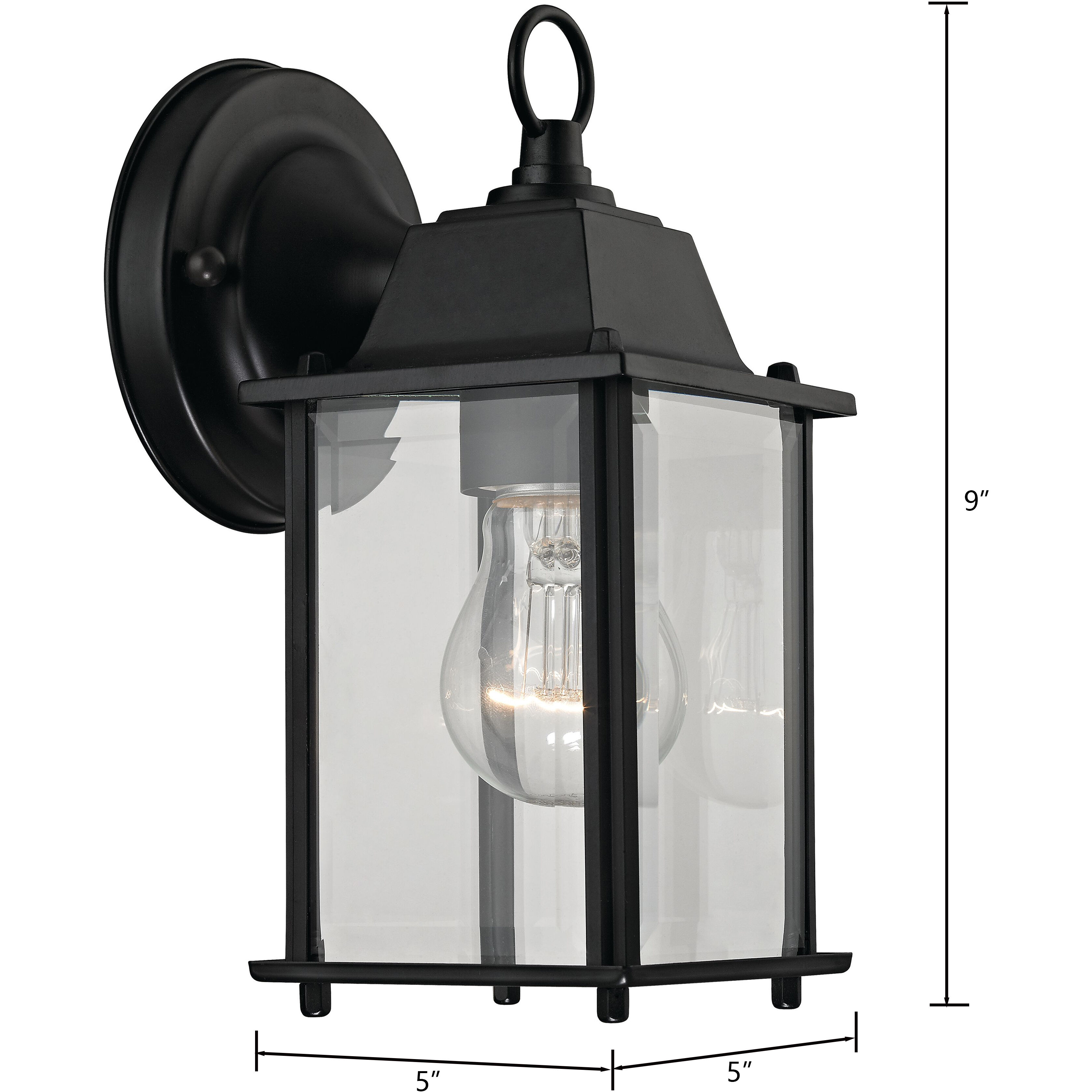 Cotswold 1 Light 9 inch Matte Black Outdoor Sconce