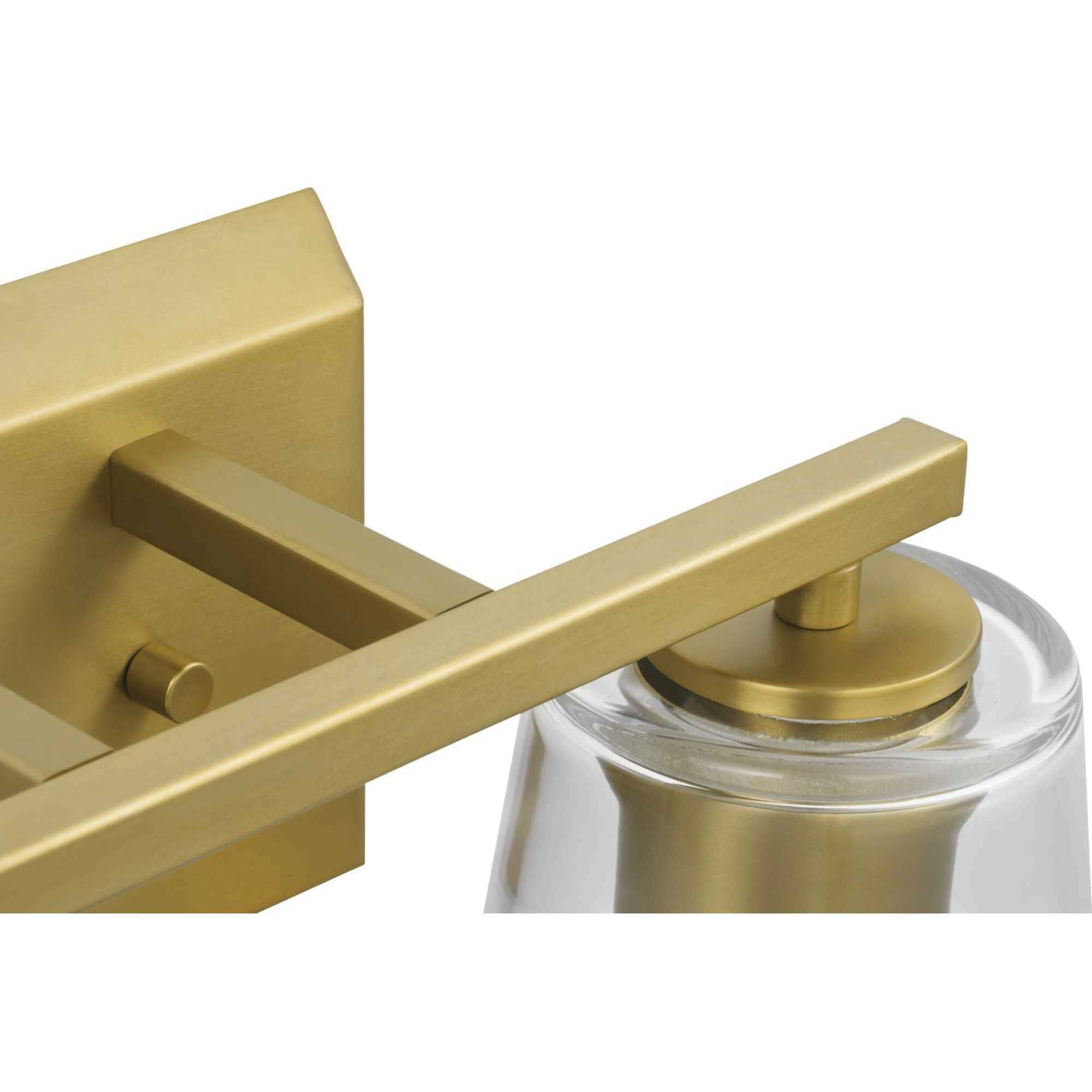 Vertex 2 Light 12.87 inch Brushed Gold Bath Light Wall Light