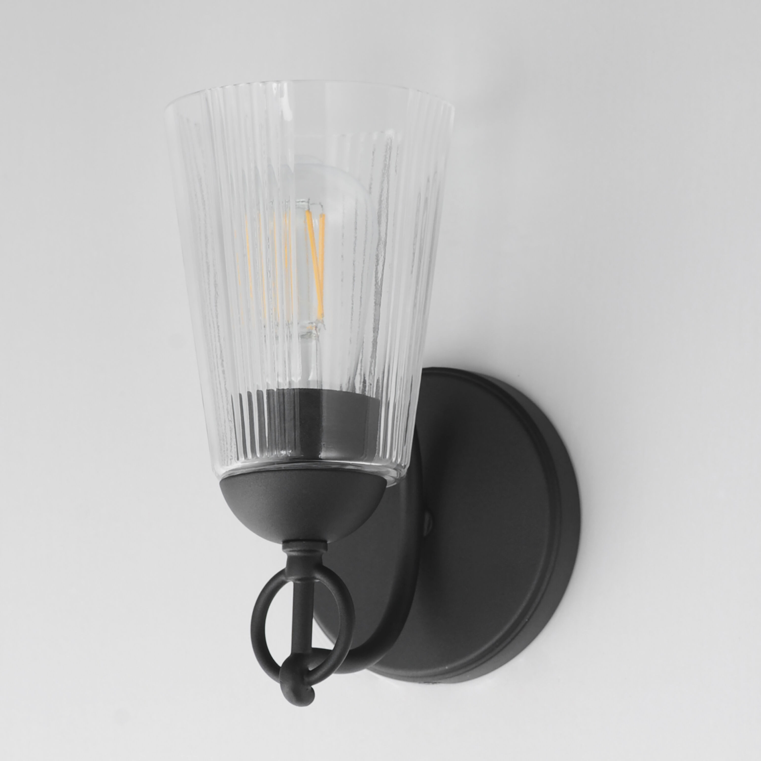 Jackson Hole Wall Sconce Wall Light in Black, Clear