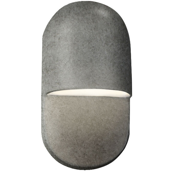 Ambiance Collection - Capsule LED 10 inch Antique Silver Outdoor Wall Sconce, Form+Finish+Function