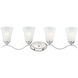 Vital 4 Light 31.5 inch Satin Nickel Bath Vanity Wall Light