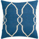Fallon 18 X 18 inch Dark Blue and Cream Throw Pillow
